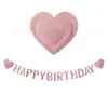Decoración de Pancarta de Feliz Cumpleaños para Interiores y Exteriores, Pancartas de Letras de Cumpleaños, Decoraciones de Fondo para Fiestas