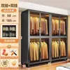 Armario de acero para uso doméstico, adecuado para dormitorios y apartamentos de alquiler, diseño simple, perchero de pie, gabinete de almacenamiento de metal
