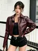 Jaqueta feminina slim fit, estilosa e sofisticada para primavera e outono, adequada para o trabalho, moderna, retrô, curta, para mulheres petite