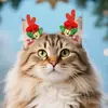 Nuevo Sombrero de Navidad para Mascotas Clip de Gorro de Navidad de Reno Gato y Perro Lindos Decoraciones para Fiesta de Navidad
