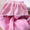 Pantalones de niña, otoño e invierno, pantalones casuales de polar para niñas, pantalones deportivos casuales, ropa de invierno, pantalones deportivos gruesos de una pieza con forro polar para niños
