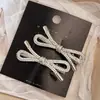 Pinza para el Cabello de Aleación Estilo Coreano con Lazo Full Diamante, Pinza para Flequillo, Pasador, Pasador Lateral de Perla, Pinza de Pato, Accesorio para el Cabello para Mujeres