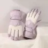 Guantes de Esquí Calientes con Pantalla Táctil para Hombre, Invierno, Terciopelo, Engrosados, Ciclismo, Antiviento Frío, Ciclismo al Aire Libre, Guantes de Algodón Antideslizantes para Mujer