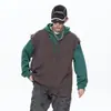 Suéter de Punto de Moda Estilo Hong Kong Primavera 2024 para Hombre Estilo Bf Pareja Universitario Chaleco de Lana Sin Mangas
