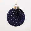 2026 Nuevo Adorno de Bola de Navidad de Tela 8cm Decoración de Escena Navideña Bola Individual Decorativa para Árbol de Navidad