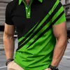 Camisa Polo de Manga Corta Holgada para Hombre de Verano Transfronteriza con Botones Estampados Estilo Tailandés, Ropa Casual para Hombre Estilo Étnico Delgado