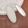 Brocado de Canción Bordado Teñido de Índigo Tela Base Estilo Chino Nuevo Clip de Borde de Perla Nuevo Clip Plano Base para Lazo de Pelo con Cubierta