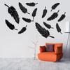 XN198 pegatinas de pared de espejo de plumas tridimensionales para el hogar, habitación infantil, decoración de moda, pared, pegatinas de pared 3D de fondo, autoadhesivas