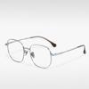 Pt08003 Marco Ligero de Titanio Chapado en Oro IP Marco de Lentes de Titanio Puro Moda Poligonal para Hombres y Mujeres Marco de Lentes para Miopía