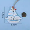 Corda de Cânhamo Decorativa DIY Mediterrânea Pequeno Pingente Criativo Mini Decoração de Parede Acessórios Feitos à Mão Barco de Pesca Âncora Pingente para Jardim de Infância