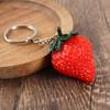 Modelo de fruta em miniatura de simulação de PVC morango laranja chaveiro pingente de bolsa brinquedo de casa de brincar de comida em miniatura