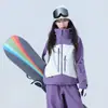 Conjunto de Roupa de Ski, Conjunto Acolchoado Espesso de Duas Peças para Snowboard Único e Duplo para Casais, Roupa Quente e à Prova de Frio para Montanhismo ao Ar Livre
