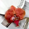 Flores Artificiais de Orquídea Phalaenopsis Lembrancinha de Casamento DIY Pequeno Ornamento Grampo de Cabelo Decorativo Adorno de Cabeça Adereço para Fotografia