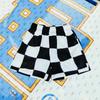 Shorts casuais masculinos americanos, cesta de malha, respirável, secagem rápida, treinamento, fitness, corrida, casais, shorts, xadrez, legião