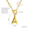 Collar con letras en inglés y hebilla de acero inoxidable, versátil, estilo europeo y americano, para uso diario, con cadena de clavícula y letras de acero de titanio, disponible en stock.