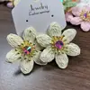 Pendientes Florales Grandes de Rafia Estilo Vacacional Junto al Mar Populares de Lujo Ligero Pendientes de Estrella de Mar Pendientes Elegantes de Nicho