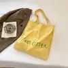 Bolso de Lona Color Sólido Casual para el Trabajo para Mujer, Gran Capacidad, Personalidad, de Mano y al Hombro, Estilo Relajado de Estudiante, Bolso Tote Moderno