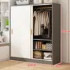 Armario Sencillo para Uso Doméstico en Dormitorio, Gabinete de Almacenamiento de Ensamblaje para Apartamento Pequeño, Nuevo Armario Grueso con Puertas Correderas para Vivienda de Alquiler