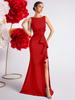 Saia Longa Europeia e Americana Transfronteiriça Intelectual e Elegante Moda Cintura com Design Pregueado Vestido de Festa Vestido Feminino de Alta Qualidade