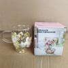 Taza Creativa Transfronteriza de Vidrio de Borosilicato Alto con Flores Secas Nueva Simple Aislada de Doble Capa para el Hogar Taza de Alto Valor Venta al por Mayor