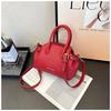 2026 Bolso de Hombro de Alta Gama con Patrón de Lichi Bolso Cruzado Versátil de Moda Tendencia Bolso tipo Concha Elegante Casual de Nicho para Mujer