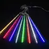 Luzes de Fio de Chuva de Meteoros LED para Exterior à Prova d'Água Solares Decoração de Jardim Árvore Luzes de Iluminação de Feriado Projeto de Iluminação de Ambiente