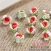 16mm Flor de Arcilla Blanda Rosa Hecho a Mano DIY Pulsera de Cuentas para Niños Collar Joyería para la Cabeza Pendientes Materiales para Hacer