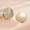Brincos de Argola Redondos de Aço com Agulha Brilhante Europeus e Americanos, Modernos e Elegantes, Brincos Simples com um Toque de Luxo Único e Versátil para Mulheres