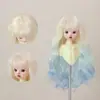 Peluca nueva para BJD, peluca suave de color seda con flequillo, adecuada para muñecas SD de 6 pulgadas, peluca de anime