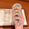 Anillo para el pelo de coleta alta con pelusa de color otoño e invierno, diadema de alta elasticidad, nuevo 2023, goma elástica gruesa y duradera para atar el pelo, tocado