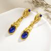 Pendientes Estilo Retro Hong Kong Otoño e Invierno Celebridad de Internet Pendientes de Lujo Ligero Gama Alta Oro Perla Pendientes Versátiles para Mujer