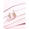 Pendientes de Plata de Ley S925 con Forma de Guitarra para Hombres y Mujeres Verano Diseño de Nicho Nueva Moda Asimétricos Simples Pendientes de Gama Alta