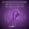 Anillo Vibrador de Silicona de Cuatro Anillos con Doble Vibración para Parejas para Compartir Juguetes Sexuales para Adultos Vibración Multivelocidad Anillo Espermicida Comercio Exterior