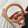 Pulseira Bodhi de Jade Branco com Contas de Pedras Preciosas Múltiplas, Design de Círculo Único com Corte Reto, Calmante e Alivia o Estresse, Pulseira de Contas de Oração Budista Macia para Enrolar no Dedo