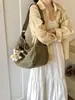 Bolsa de lona transfronteriza para mujer, nueva bolsa tote de moda de la primavera 2026, bolsa cruzada de gran capacidad para estudiantes que asisten a clases