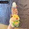 Chaveiro Pingente Original Fofo de Porquinho-da-Índia Tema Comida Chaveiro Boneco Desenho Animado Acessório de Bolsa
