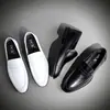 Mocasines de Verano para Hombre, Estilo Nuevo, Piel Genuina, Suela Suave, Superficie Suave, Zapatos de Cuero Casuales Negros, Zapatos Ligeros Formales para Boda para Hombre