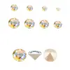 Direto da fábrica superfície de diamante redondo cristal de alta qualidade fundo pontiagudo formato de diamante de vidro material para acessórios de joias diy atacado