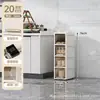 Armário de Armazenamento Multicamadas com Tampa Articulada Gabinete para Espaço Vazio na Cozinha Sala de Estar Rack de Armazenamento para Espaços Estreitos Domésticos Banheiro Armário de Armazenamento Simples