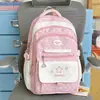 Mochila Estilo Coreano com Cor Contrastante, Estrelas e Bolinhas para Meninas do Ensino Fundamental e Médio, Aparência Sofisticada, Moderna, Grande Capacidade, Leve, Bolsa Escolar
