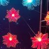 Lámpara de Medusa para Exteriores LED Lámpara de Fibra Óptica Girasol Estrella de Cinco Puntas Lámpara Colorida Impermeable para Patio Lámpara para Césped