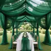 Cortinas de Tule Transparente Transfronteiriças para Decoração de Festa de Casamento ao Ar Livre, Decoração no Local, Painel Decorativo, Arco de Casamento, Cortinas de Casamento