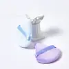 (apretado) borla de terciopelo cristal, borla de terciopelo, borla de polvos triangular pequeña, polvos secos, borla de algodón para polvos húmedos y secos.