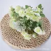 Flor de simulação 7 cabeças crisântemo bola flor mista pequeno buquê flor de simulação DIY decorativo adereços de fotografia segurando flores flores artificiais