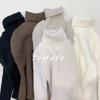 [En stock] Nueva camisa de fondo engrosada de otoño e invierno para niños y niñas, suéter para niñas, niños medianos y grandes, de moda.