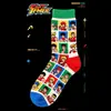 Calcetines de Dibujos Animados Coloridos Calcetines de Moda Nuevos Calcetines Deportivos de Anime para Hombre Calcetines de Colores Brillantes Fabricante Fuente de Fábrica Zhuji