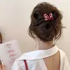 Elegante Pinza para el Cabello con Lazo Rojo para Mujer, Nuevo Estilo de Alta Gama 2026, Pinza de Garra Recta para la Parte Posterior de la Cabeza, Pasador para Peinados Recogidos