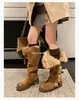 Botas de Nieve Largas Utopia para Mujer 2026 Invierno Nuevas Estilo Ruso de Caña Alta con Hebilla Forro Grueso de Lana Moda Cálidas de Algodón
