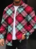 Nueva Chaqueta Casual Estampada para Hombre con Cuello, Estampado Digital 3D de Patrón Multicolor Personalizado para Primavera y Otoño