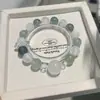 Pulsera de Joyería de Cristal de Fluorita Verde Transparente como el Hielo, Pulsera de Lujo Ligero de Gama Alta con Cuentas y Anillos para Mujeres